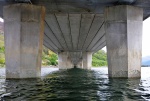 Under the road bridge