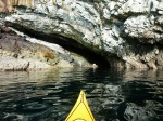 Cave mouth with seal