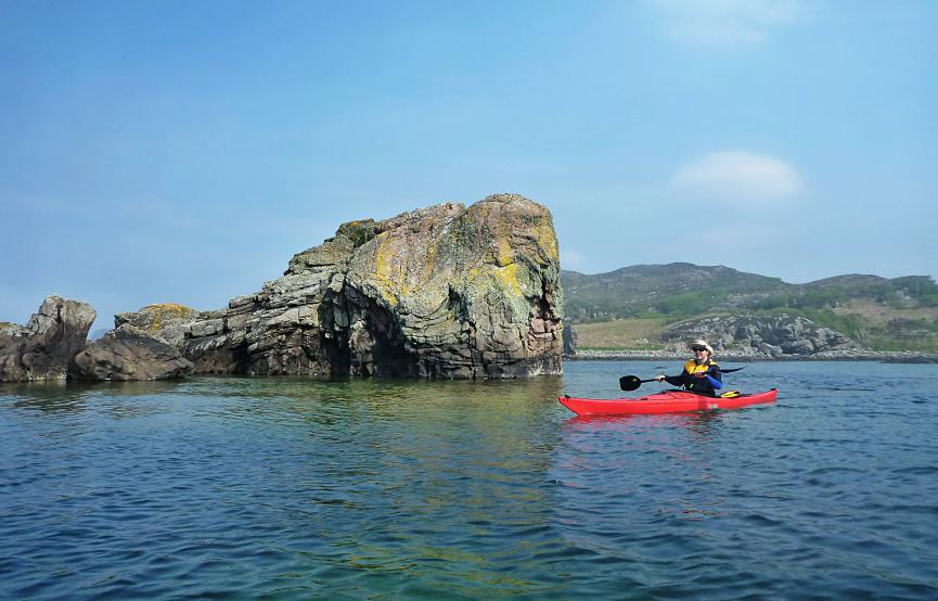 20140520-105447.jpg - Alex leaving Loch Toscaig