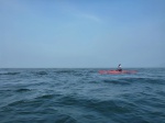 Paddling in morning mist