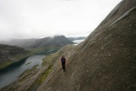Jess padding gently up the Slabs