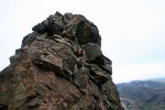 Alex abseiling