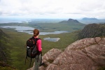 Hannah and the view northwards