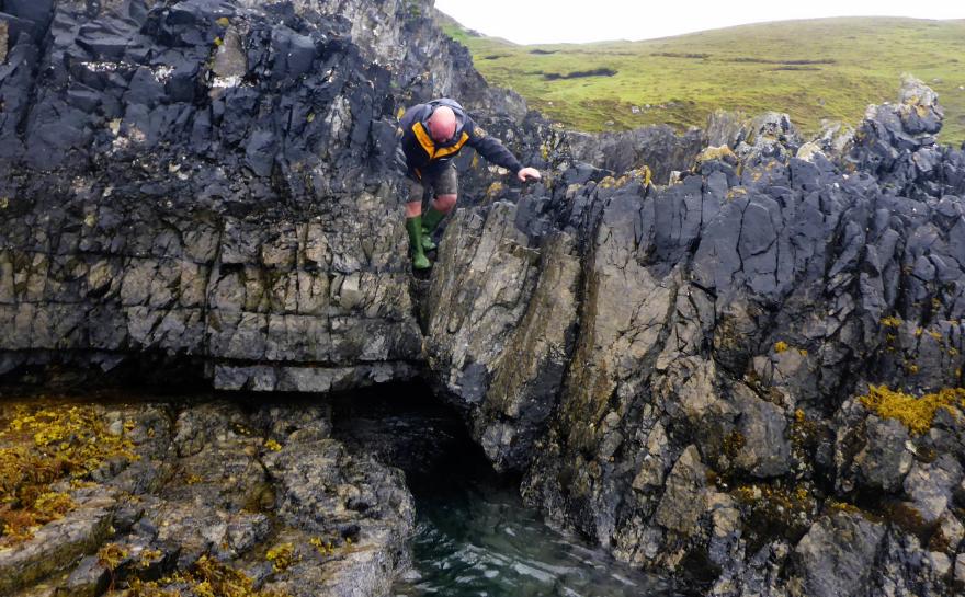 20150707-133739.jpg - Steve and a natural bridge