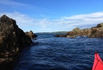 Rounding the north end of the island