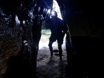 Stuart exploring a tunnel