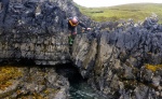 Steve and a natural bridge