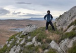 Brigitte in front of Eigg