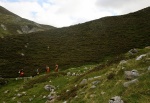 Carrying the rescue kit up to the entrance