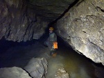 Stooping passage just below Canada Cavern