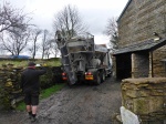 The concrete arrives