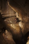 Gwen examines the flowstone