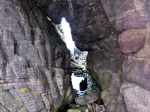 A sandstone rift cave