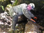 Steve at Dam Waterfall Pot