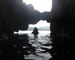 Looking out from the cave