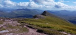 South-east ridge and view to Fannich hills