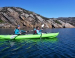 Passing Eilean a' Chaoil in sunshine